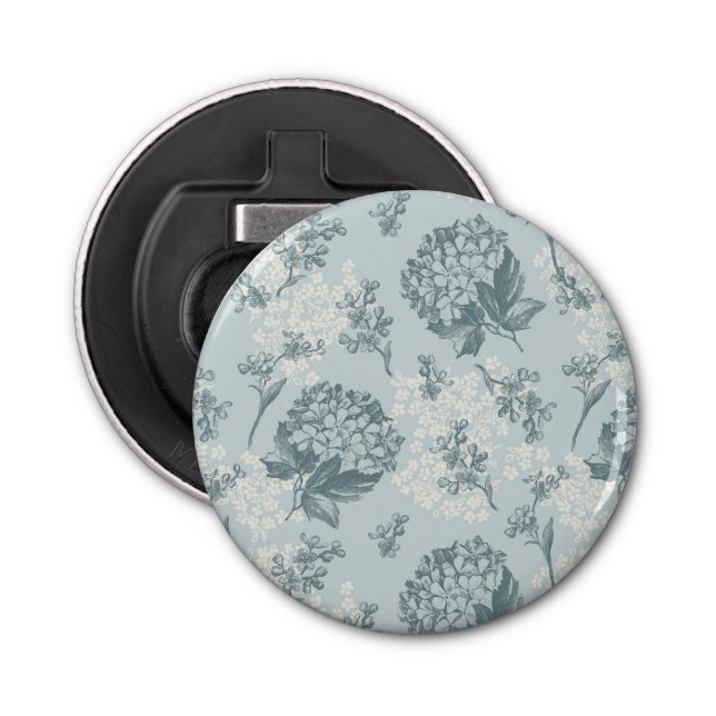 Retro floral pattern with viburnum flowers bottle opener (Front)