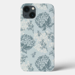 Retro floral pattern with viburnum flowers iPhone 13 case