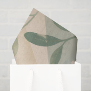 Retro Floral Peace Sign & Dove Art Botanical Sun Tissue Paper