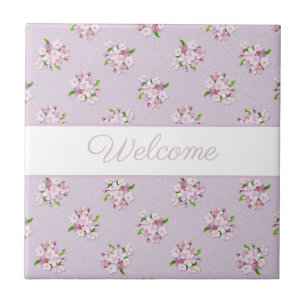 retro floral pretty pattern ceramic tile
