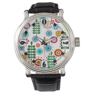 Retro, floral retro watch