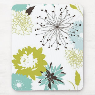 Retro Floral Seamless Mouse Pad