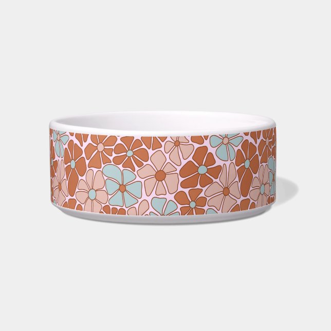 Retro Floral Seamless Pattern Bowl (Front)