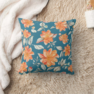 Retro Floral Seamless Pattern Cushion