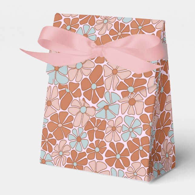 Retro Floral Seamless Pattern Favour Box (Front Side)