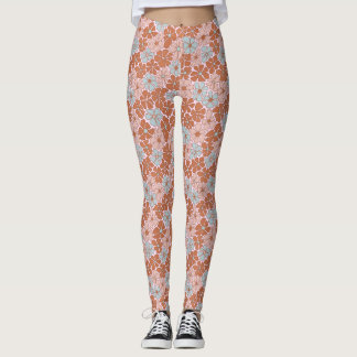 Retro Floral Seamless Pattern Leggings