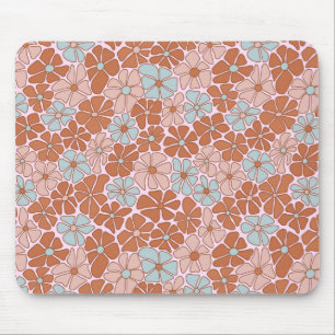 Retro Floral Seamless Pattern Mouse Pad