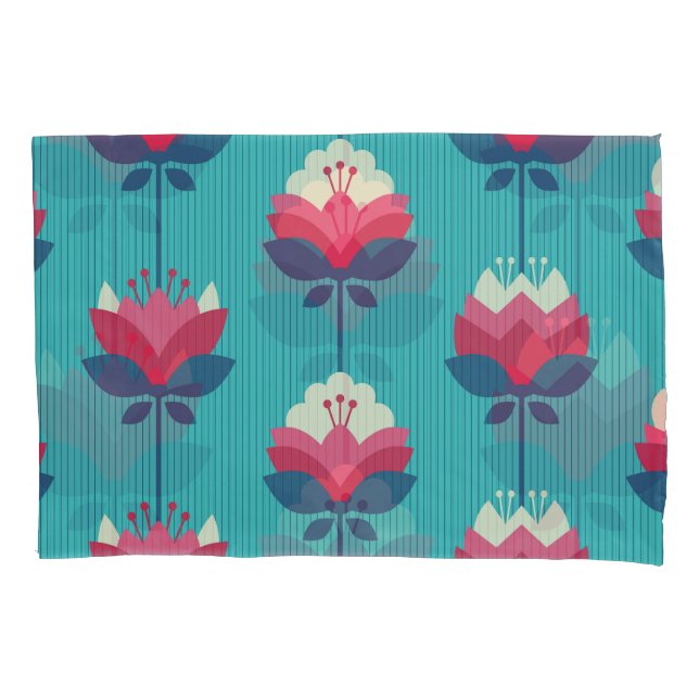 Retro floral seamless pattern. pillowcase (Front)