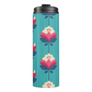 Retro floral seamless pattern. thermal tumbler