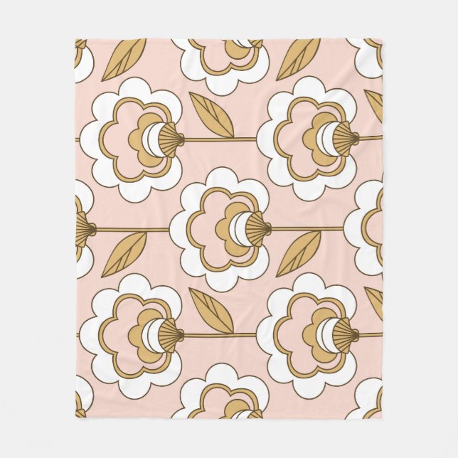 Retro floral: seamless vintage pattern. fleece blanket (Front)