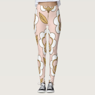 Retro floral: seamless vintage pattern. leggings