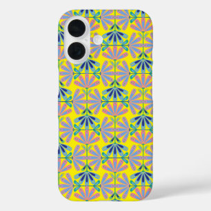 Retro Floral Series Yellow iPhone 16 Case
