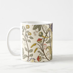Retro floral vertical seamless design. coffee mug
