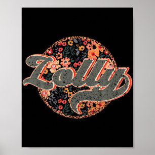 Retro Floral Vintage Flower Birthday Mothers Day Poster