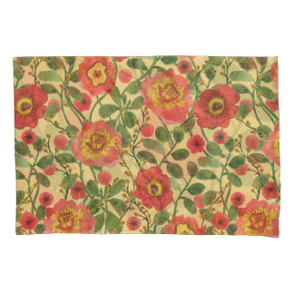 Retro Floral Watercolor: Timeless Elegance Pillowcase