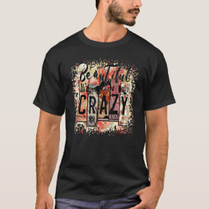 Retro Floral Western Cowgirl Beautiful Crazy Count T-Shirt