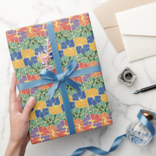 Retro Floral Wrapping Paper