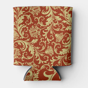 Retro florals: vintage pattern background. can cooler