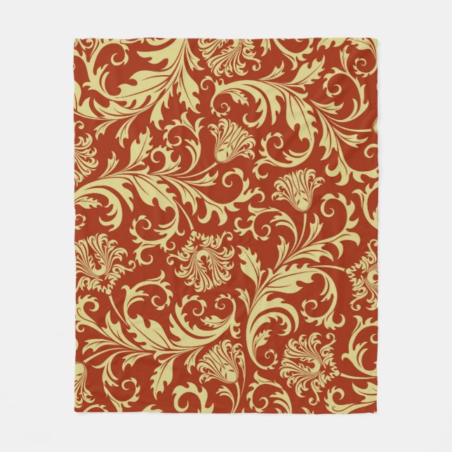 Retro florals: vintage pattern background. fleece blanket (Front)