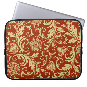 Retro florals: vintage pattern background. laptop sleeve