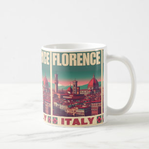 Retro Florence, firenze italy travel gifts Coffee Mug