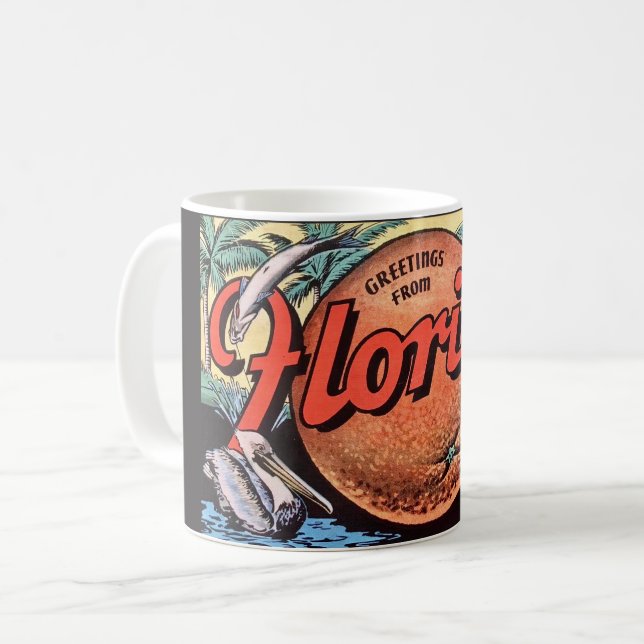 Retro Florida Orange  Coffee Mug (Front Left)