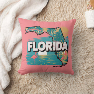 Retro Florida Silhouette Cushion
