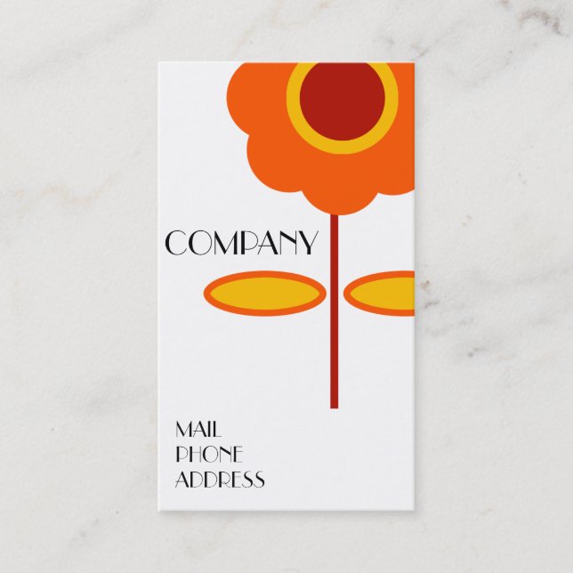 RETRO FLOWER BUSINESS CARD (Front)