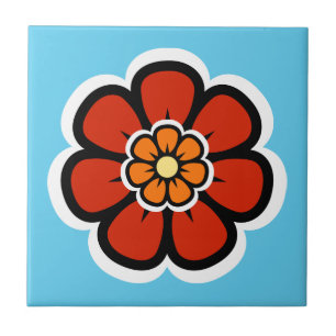 Retro Flower Ceramic Tile