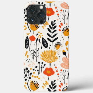Retro Flower Market Pattern iPhone 13 Pro Max Case