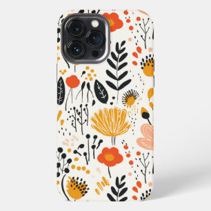 Retro Flower Market Pattern iPhone 13 Pro Max Case