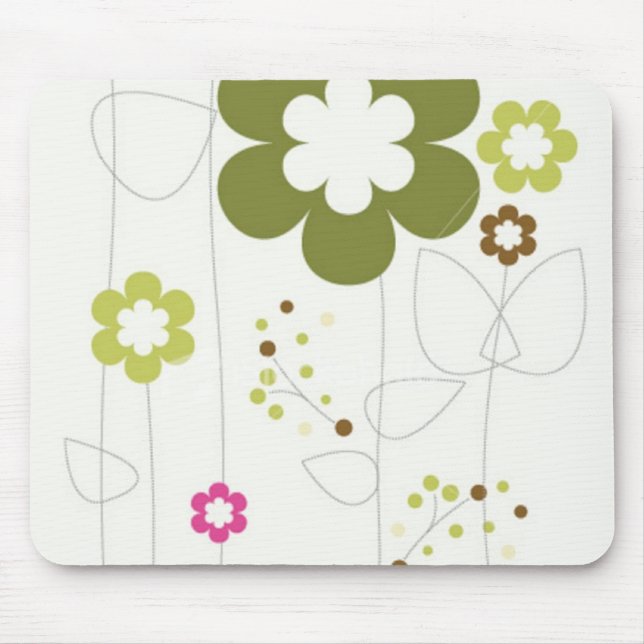 RETRO FLOWER MOUSE PAD (Front)