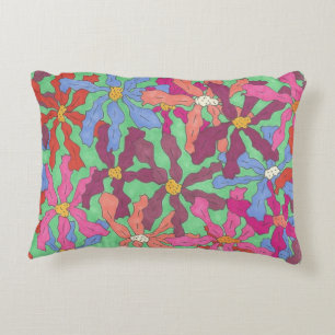 Retro Flower Pattern Boho Design Decorative Cushion