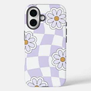 Retro Flower Pattern iPhone 16 Case