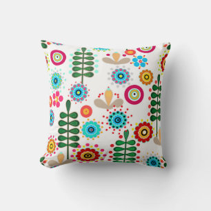 Retro, flower pattern cushion