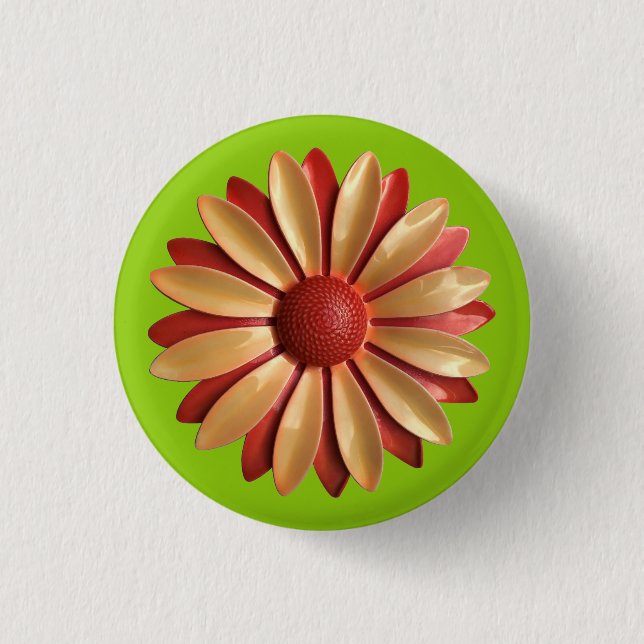 Retro Flower Pins - Floral Spring Summer Garden (Front)