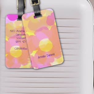 Retro Flower Power  Luggage Tag