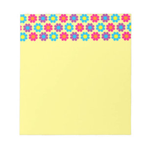 Retro Flower Power Notepad