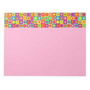 Retro Flower Power Notepad