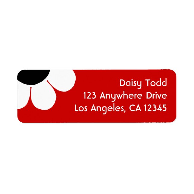 Retro Flower Power Return Address Label (Front)