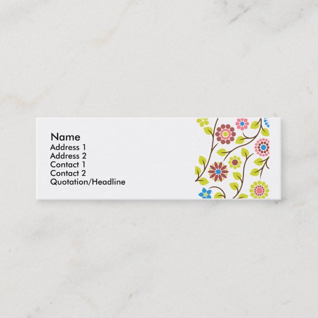 Retro Flower Profile Card (Front)