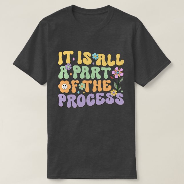 Retro flower Quotes 2 T-Shirt (Design Front)