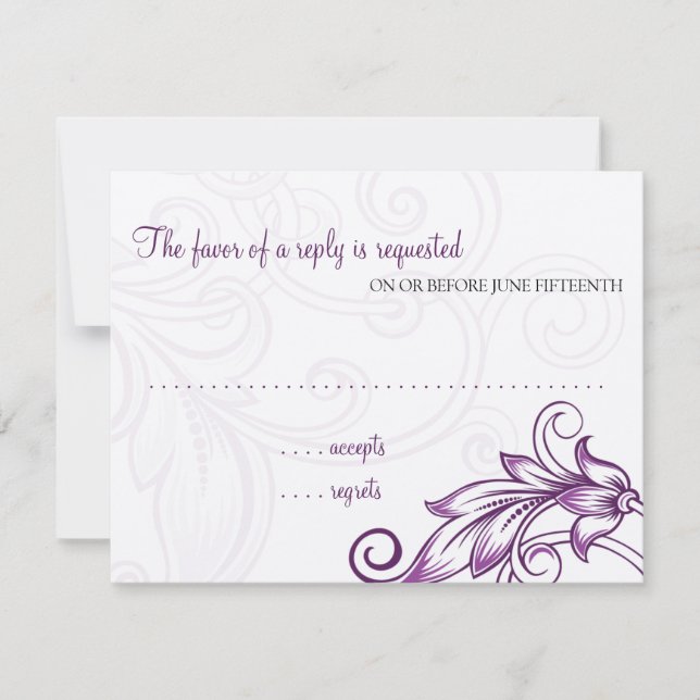 Retro Flower Response Card (Front)