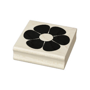 Retro flower rubber stamp