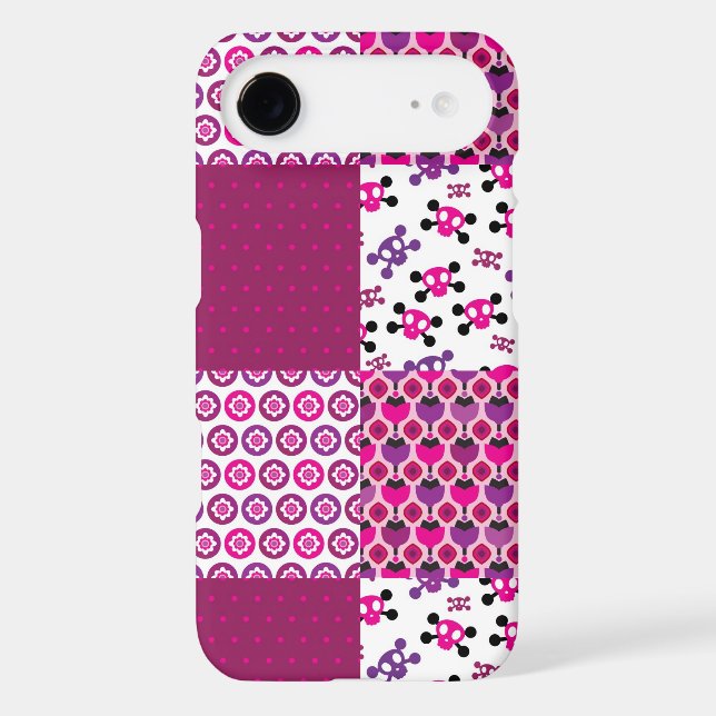 Retro flower skull polka dot Case-Mate iPhone case (Back)