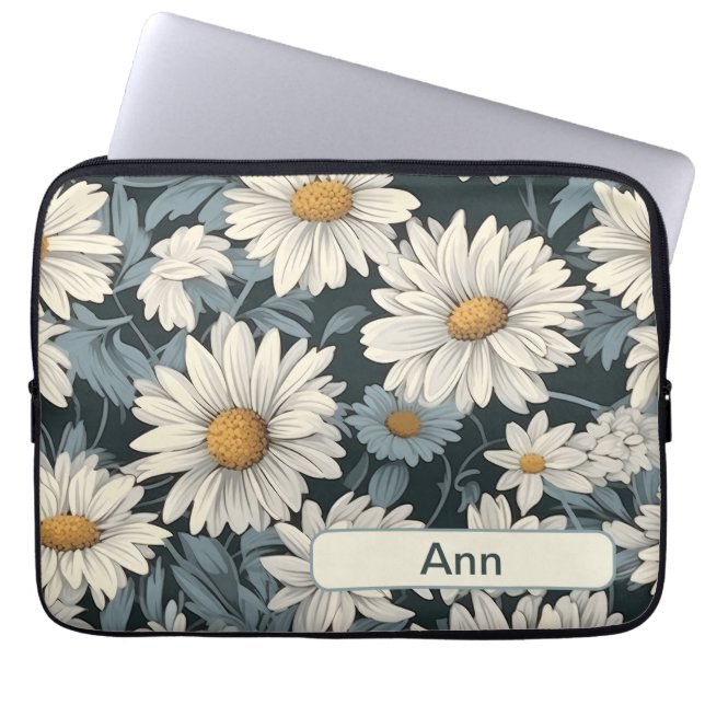 Retro Flowers 11 laptop sleeve (Front)