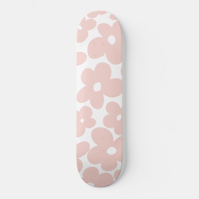 Retro Flowers #2 #floral #pattern #decor #art Skateboard (Front)