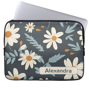 Retro Flowers 2 laptop sleeve