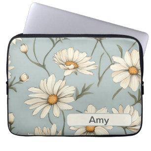 Retro Flowers 4 laptop sleeve