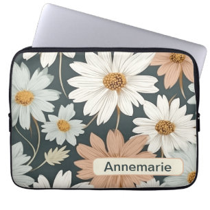 Retro Flowers 8 laptop sleeve